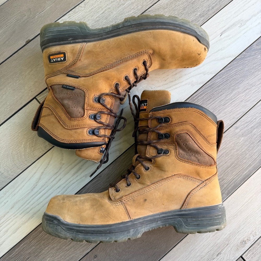 Ariat Men’s Turbo Waterproof Carbon Toe Work Boots - Picture 2 of 12